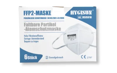 Respirátor FFP2 HYGISUN bílý, balení 6 ks